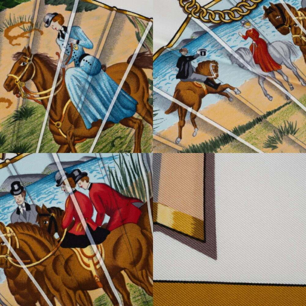 HERMES Black Silk Scarf - Picture 14 of 16